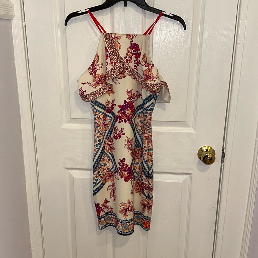 Jealous Tomato halter off the shoulder mini dress - Size Small